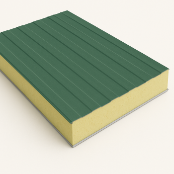 Стеновая сэндвич-панель МВ 250х1170(1000) мм цинково-жёлтая в наличии в Владимире